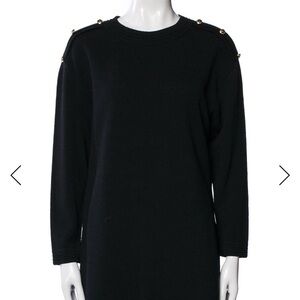 St. John Collection  Elegant Black Crew Neck Long Sleeve Top - Size S